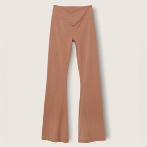 Cotton High-Waist V Crossover Leggings In Full Length